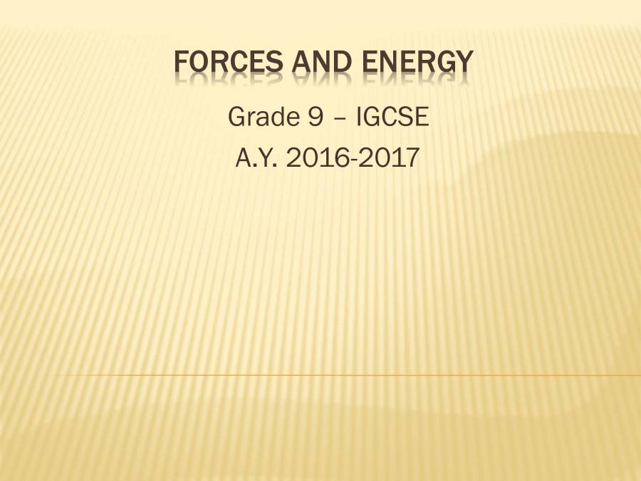 Forces - Work And Energy - PowerPoint Slides - LearnPick India