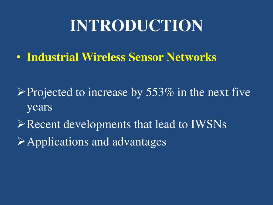 Industrial Wireless Sensor Networks PowerPoint Slides LearnPick India