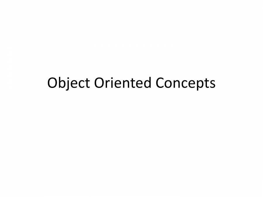 Object Oriented Concepts - PowerPoint Slides - LearnPick India