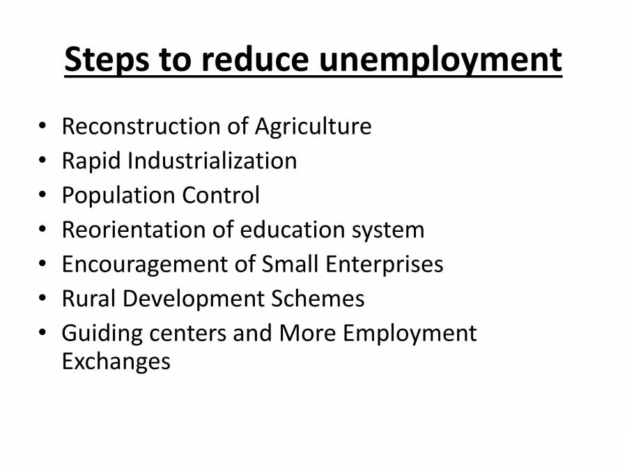 Government Policies To Reduce Unemployment In India PowerPoint Slides