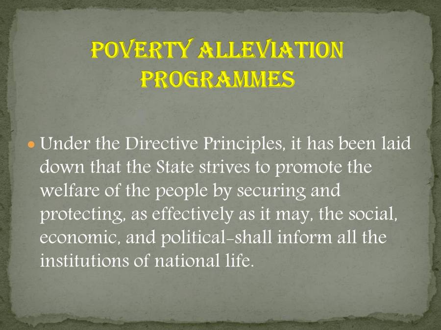 Poverty Alleviation Programmes – EQGO