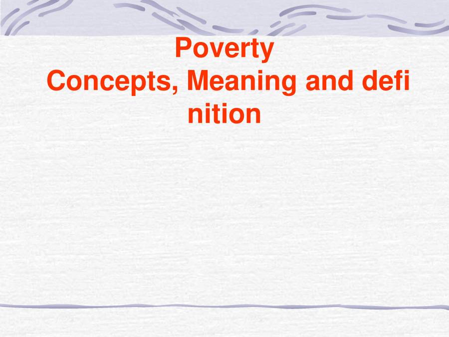Poverty - PowerPoint Slides - LearnPick India