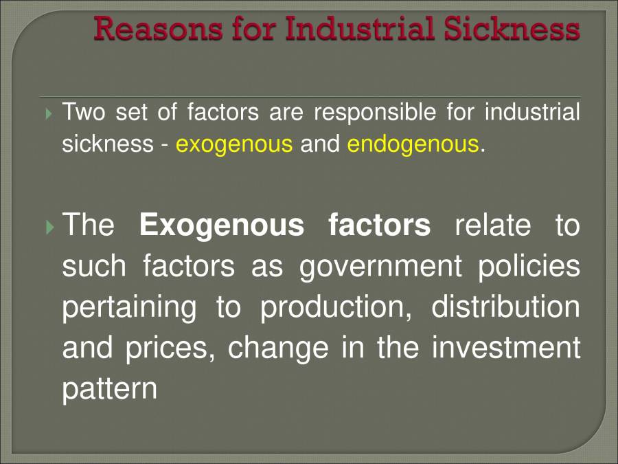 Industrial Sickness PowerPoint Slides LearnPick India