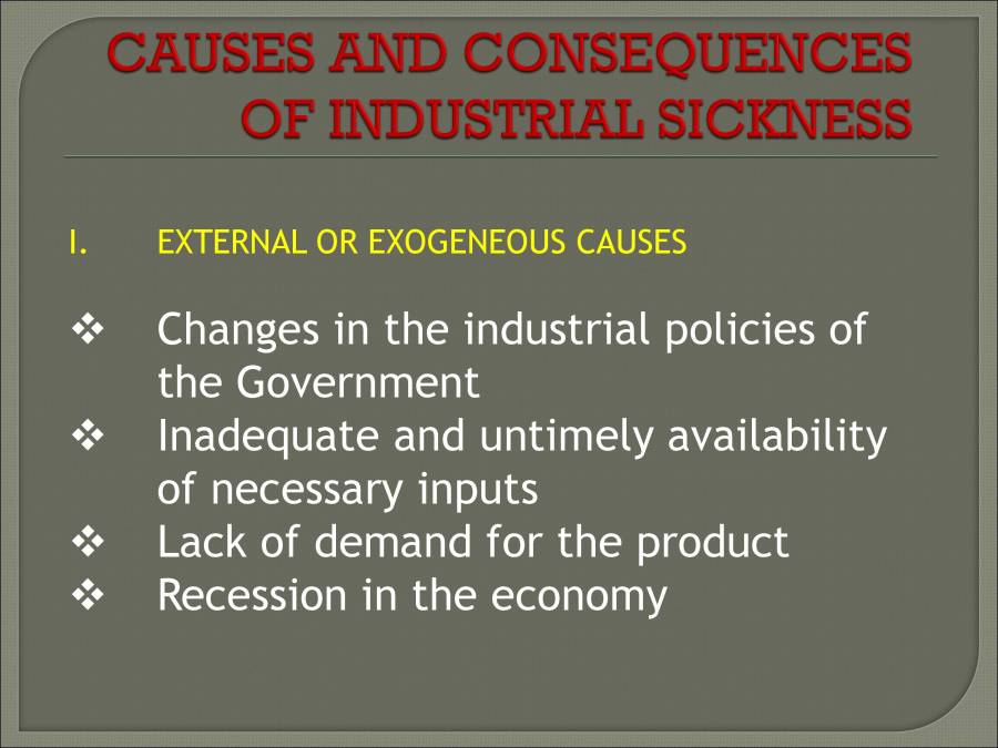 Industrial Sickness PowerPoint Slides LearnPick India
