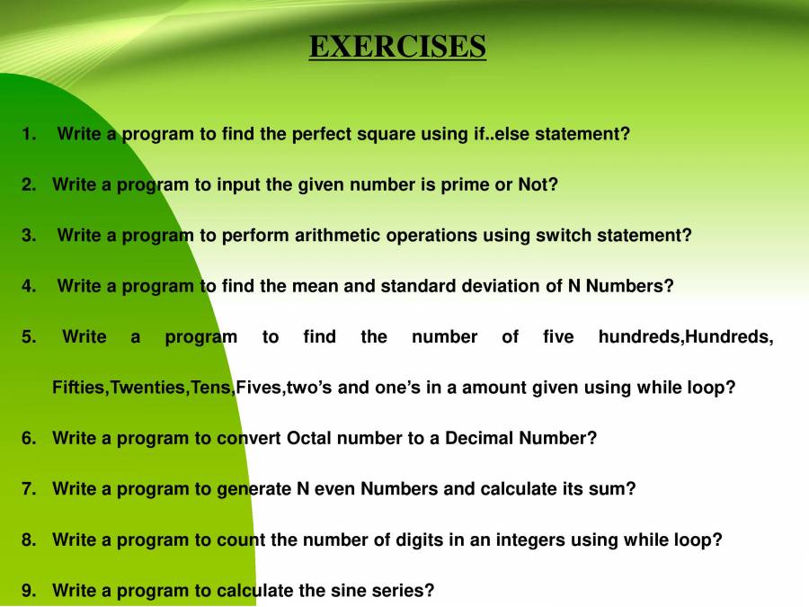 Control And Looping Statements In C. - PowerPoint Slides - LearnPick India
