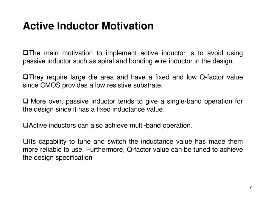Active Inductor Design PowerPoint Slides LearnPick India