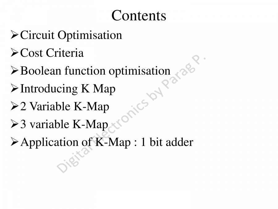 Digital Electronics Circuit Optimisation Using K-MAPs I - PowerPoint ...
