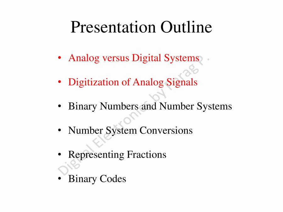 Digital Systems Introduction - PowerPoint Slides - LearnPick India