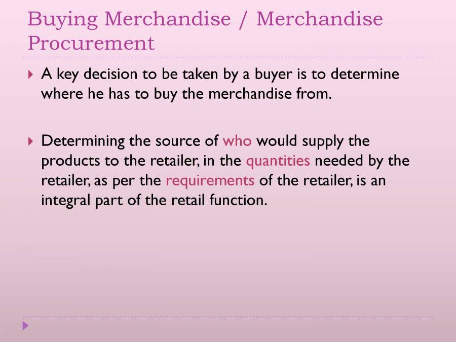 Merchandise Planning - PowerPoint Slides - LearnPick India