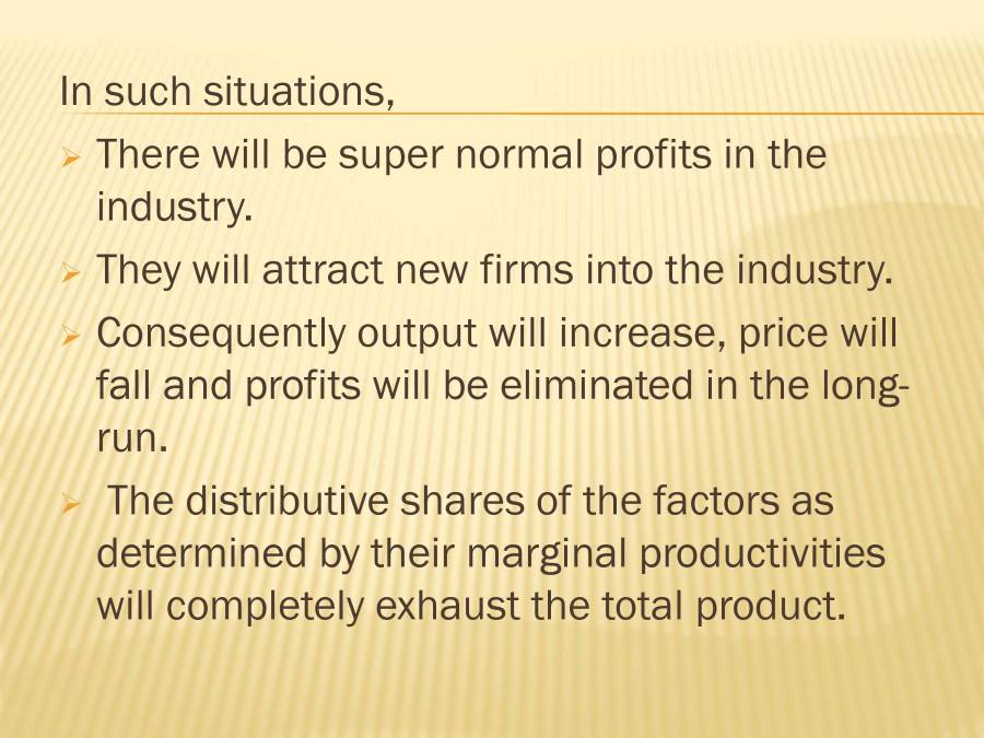 Product Exhaustion Theorem Economics PowerPoint Slides LearnPick