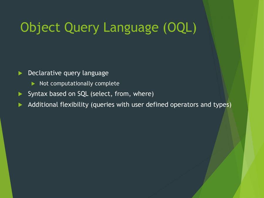 Object Oriented Database - PowerPoint Slides - LearnPick India