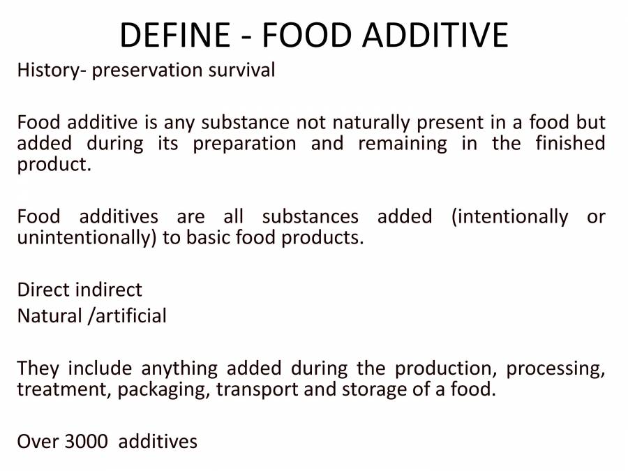 Food Additives PowerPoint Slides LearnPick India
